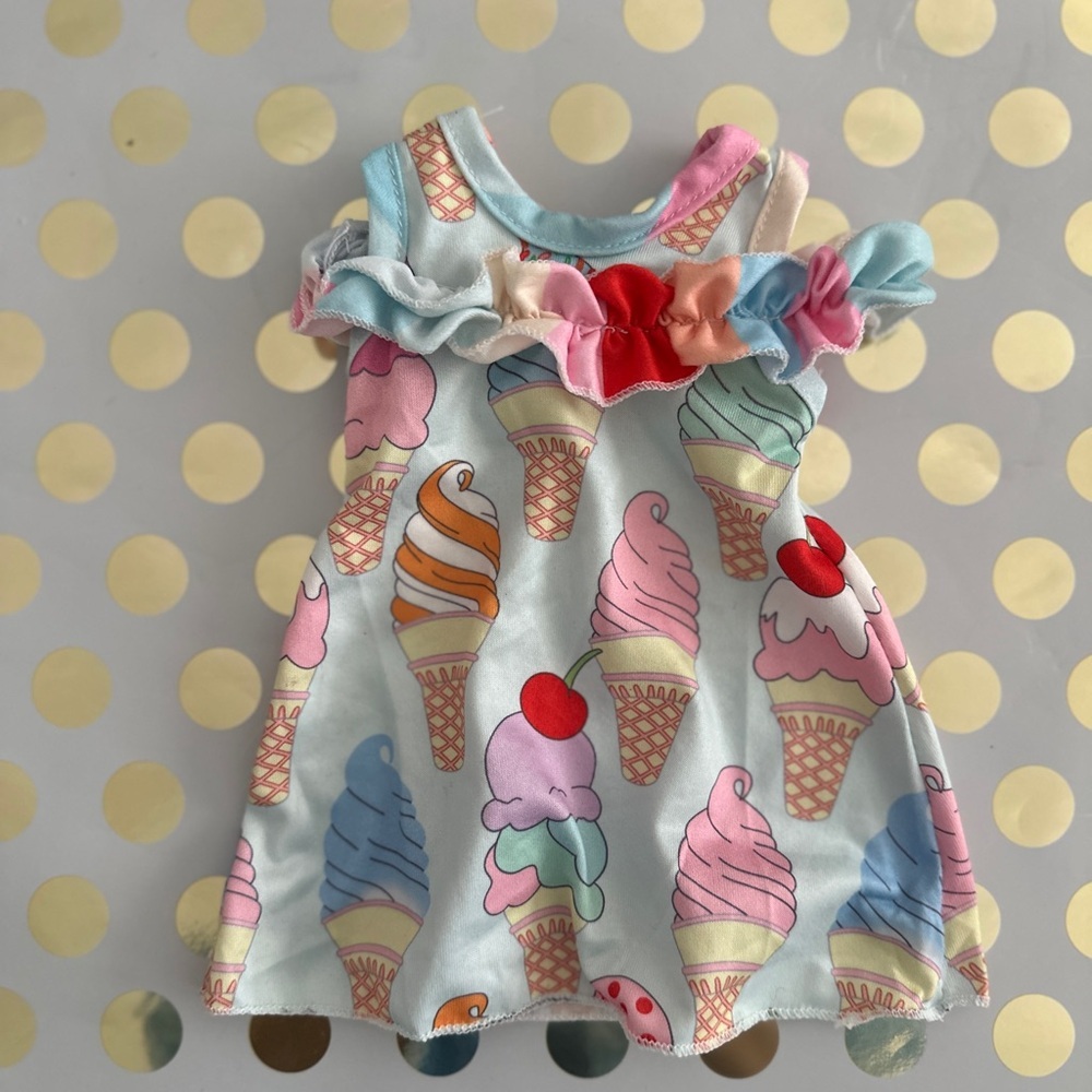 Ice Cream Print doll Dress